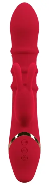 You2Toys Rabbit Vibrator 3 Moving Rings Silicone Waterproof 23.7cm Pink