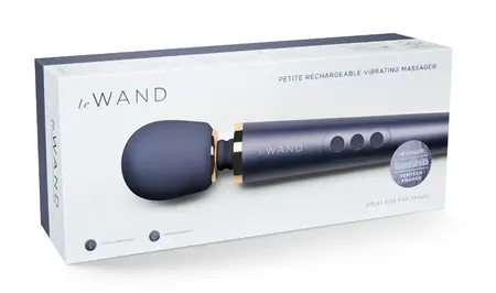 Le Wand Petite Navy Massage Wand - Compact Rechargeable Massager