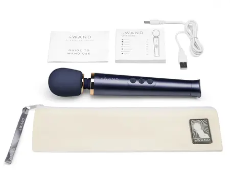 Le Wand Petite Navy Massage Wand - Compact Rechargeable Massager