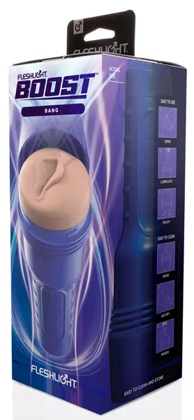 Boost Bang мастурбатор с регулируемо засмукване, тъмен, 24,8 см