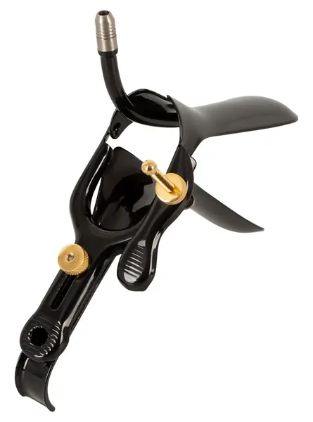 Fetish Collection Speculum Air & Liquid Tube Black-Gold 15cm Steel
