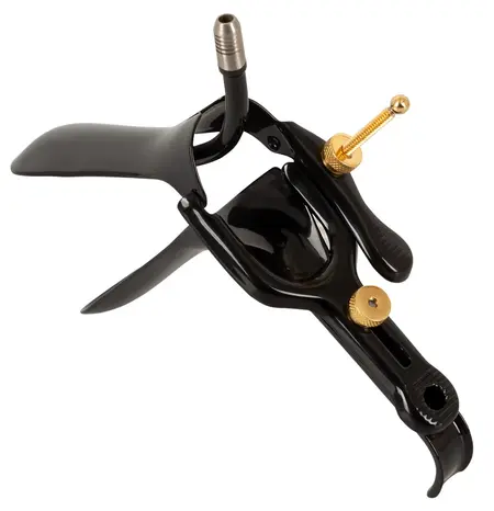 Fetish Collection Speculum Air & Liquid Tube Black-Gold 15cm Steel