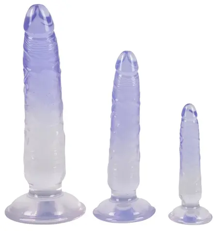 Crystal Clear Set of 3 Transparent Intimate Models with Suction Base PVC