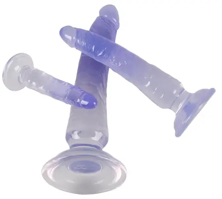 Crystal Clear Set of 3 Transparent Intimate Models with Suction Base PVC