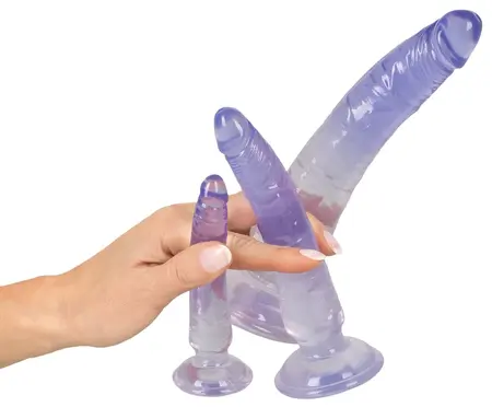 Crystal Clear Set of 3 Transparent Intimate Models with Suction Base PVC