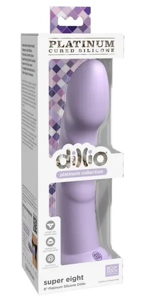Dillio Platinum Super Eight 21cm Silicone Intimate Device Purple