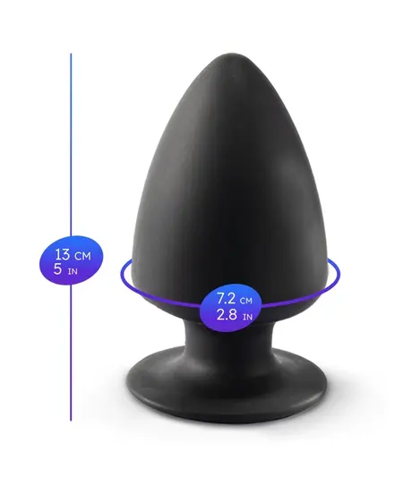 SilexD Premium Silicone Plug L - Temperature Play, 13 cm, Black