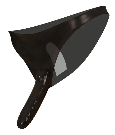 LateX Briefs Black S-L with Dual Silicone Extensions