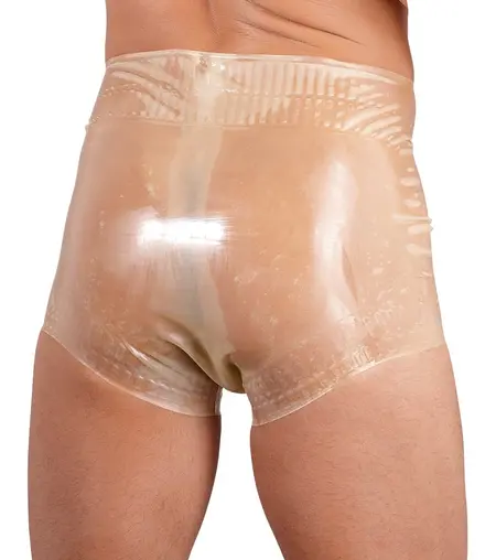 Latexa Diaper Briefs 2XL Transparent Skin-Tone High-Waisted Latex