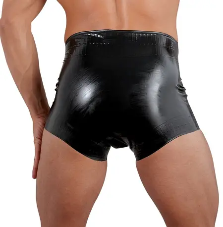 LateX Diaper Briefs Black 2XL - Anatomical Latex Design, Secure Fit