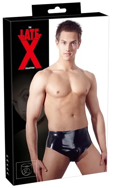 LateX Men's Latex Briefs L with Integrated Inflatable System, Black