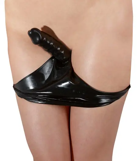 LateX Briefs with Integrated Internal Insert M Size Black Latex