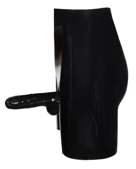 LateX Men's Latex Briefs Black XL with Integrated Sleeves 0.4mm