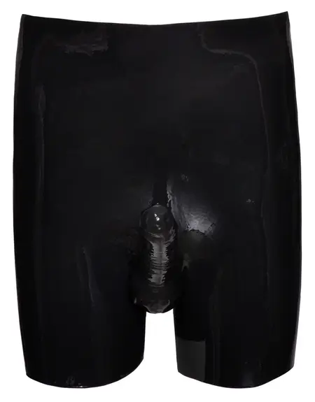 LateX Men's Latex Briefs Black L with Integrated Sleeve & Insert