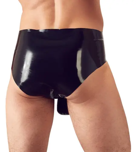 LateX Men's Briefs L with Integrated Textured Latex Sleeve