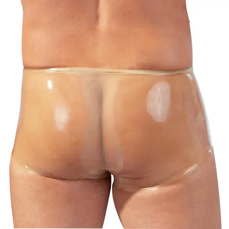 LateX Men's Transparent Latex Pants S/M - Anatomical Cut, 0.4mm