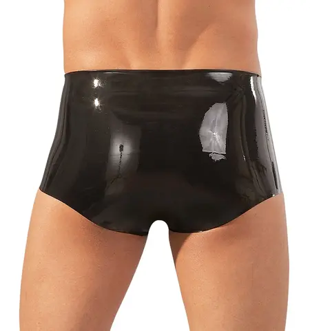 LateX Men's Black Latex Pants S/M Anatomical Cut 0.4mm