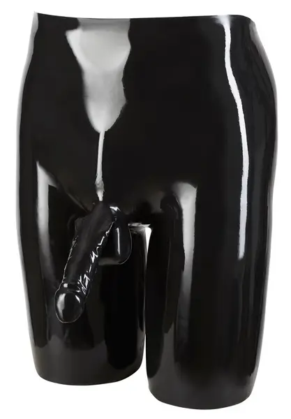 LateX Herren Cycling Shorts L with Anatomical Sleeve, Black, 0.4mm