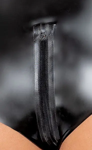 LateX Pants Model 2XL with Full-Length Zipper, Black, 0.35mm