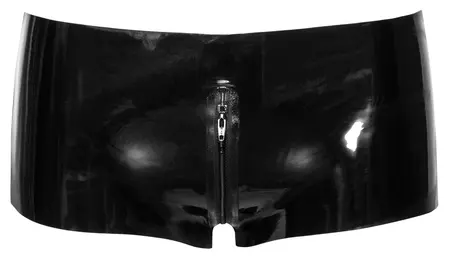LateX Pants with Front-to-Back Zip, Natural Latex, Size L