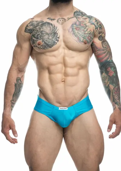Justin+Simon Cheek Bikini Chloride-Resistant Swim Brief L