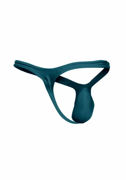 Justin+Simon Bulge Thong Men’s Anatomical Pouch Chlorine-Resistant Black