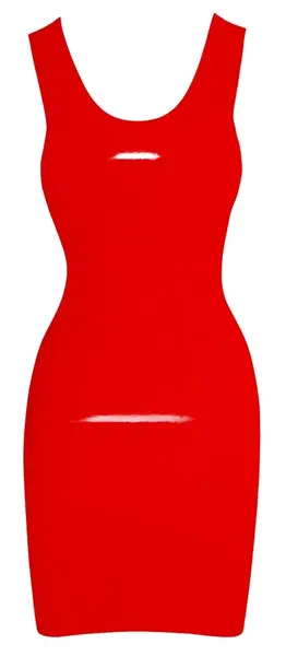 LateX Classic Red Latex Dress XL - Sleeveless, Flexible 0.4mm