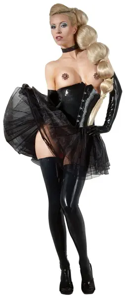 Cottelli Collection Latex Waist Cincher Black S - Shaping Model