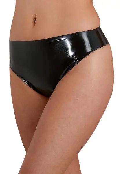 LateX Black Briefs S Flat Dipped Natural Rubber Finish