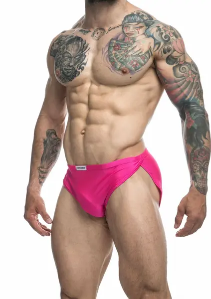 Justin+Simon Running Short Chloride-Resistant Athletic Swimwear Black M