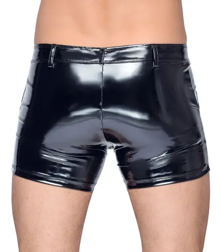 Black Level Vinyl Pants XL - Shiny Stretch Trousers with Front Zip