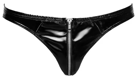 Black Level Vinyl Briefs XL - Shiny 4-Way Stretch Black Underwear