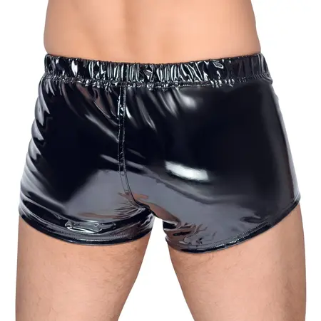 Black Level Vinyl Pants RV XL - Shiny Black, Front Zipper, Large Size