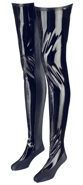 Black Level Vinyl Bed Boots M/L - Shiny Stretch Comfort Fit
