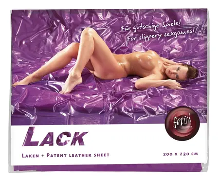 fetish collection Vinyl Bed Sheet Purple 200x230cm Waterproof Cover