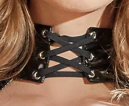 Black Level Vinyl Basque 2XL - Adjustable Lacing & Open Cup Design