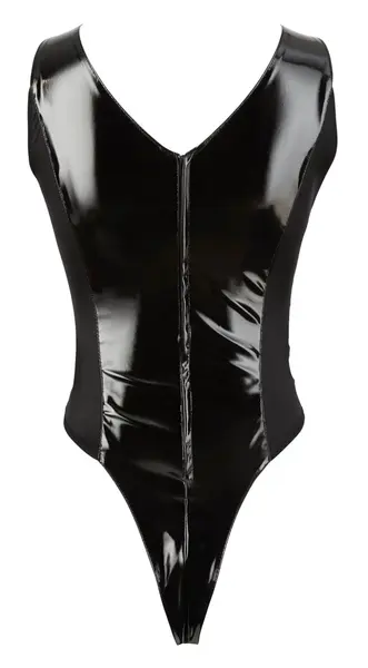Black Level Vinyl Body XL Open Design, Shiny Black, Zipper Back