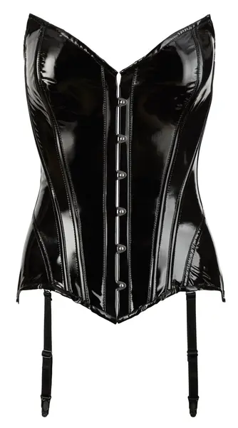 Black Level Vinyl Corset S - Shaping Boned Model with Adjustable Straps