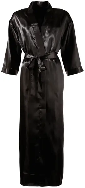 Сатенено кимоно, черно, L/XL