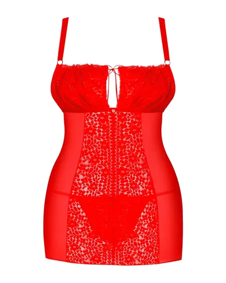 Blossmina нощничка с дантела, червена, регулируема, 6XL/7XL
