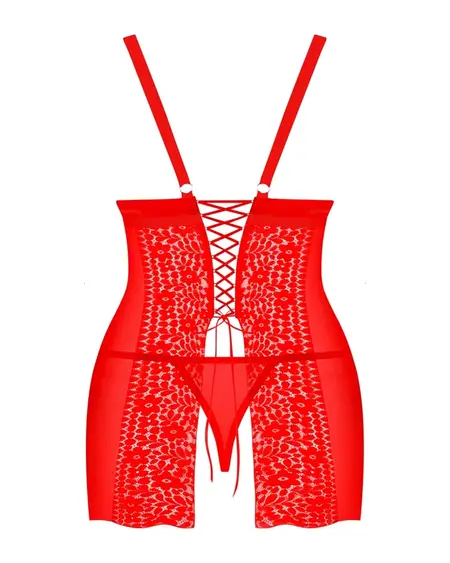 Blossmina нощничка с дантела, червена, регулируема, 6XL/7XL