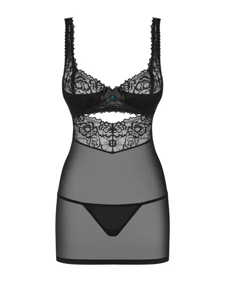 Obsessive OBS Chemise L/XL Satin Bow Multistretch Pink Lace
