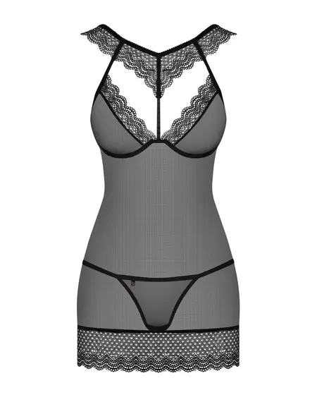 Obsessive OBS Chemise S/M - Elegant Lace Neckline, Adjustable Fit