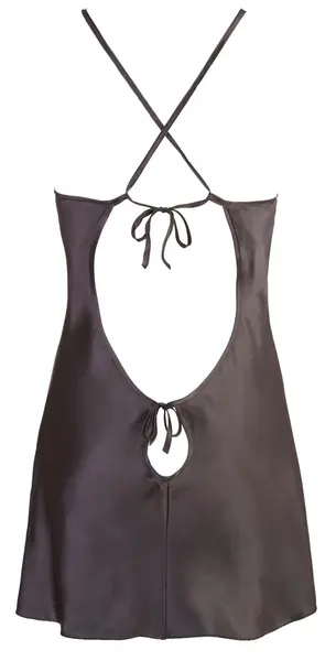 Cottelli Collection Satin Chemise Adjustable Black XL