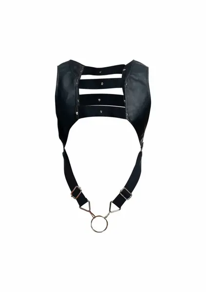 DNGEON Top Harness with Adjustable Ring System, Black, Unisex Fit
