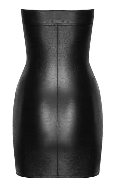 Noir Handmade Wetlook Tube Dress Crocodile Pattern L