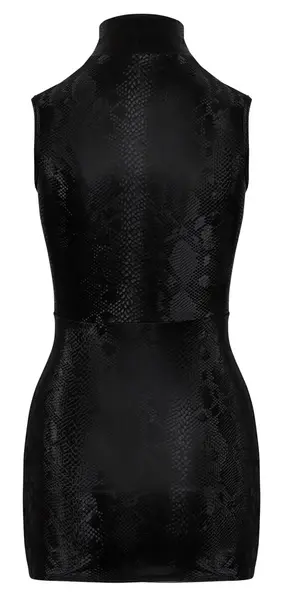 Cottelli PARTY Snake Zip Dress M - Shiny Snakeskin, Sleeveless, Short Fit