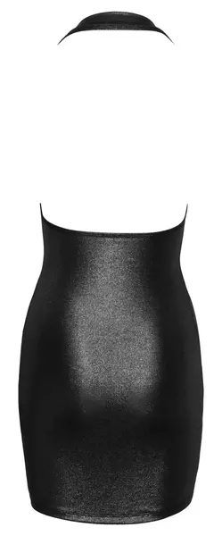 Cottelli PARTY Silver Mini Dress S - Shiny, Backless, Rhinestone Accent
