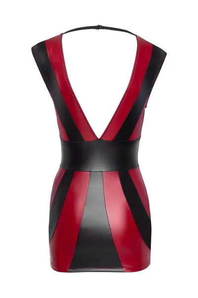Cottelli Collection PARTY Dress Red/Black XL - Fitted Matte Look