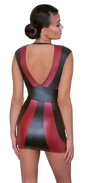 Cottelli Collection Party Dress Red/Black L - Fitted Matte Design